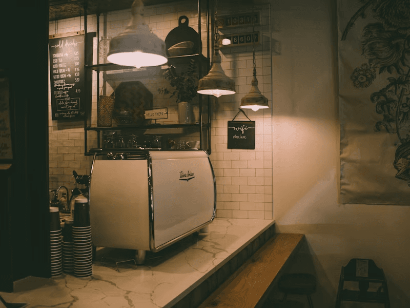 The Tea Garden café interior.